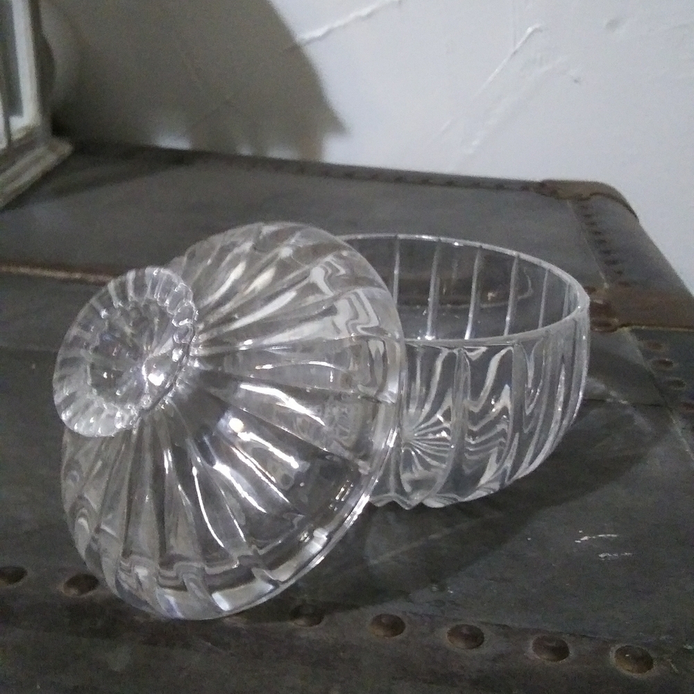 Vintage 1980's glass candy dish
